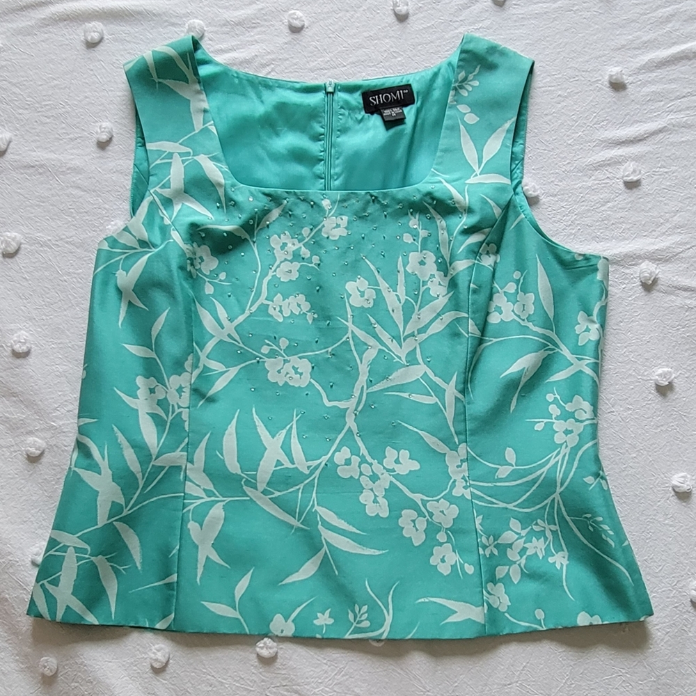 Shomi 100% Silk Sleeveless Top Size 14